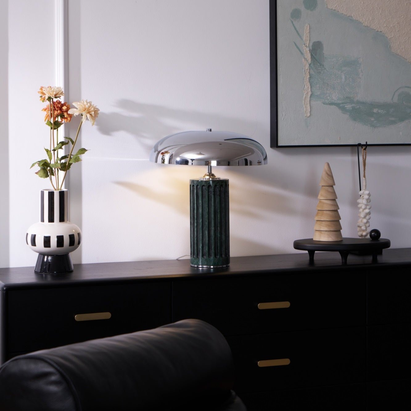Zenith Modern Marble Table Lamp-Neutral Decor