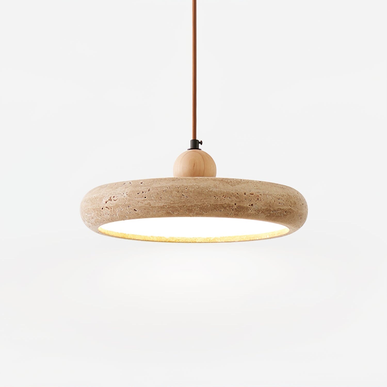 Esme Minimalist Travertine Pendant Light-Neutral Decor
