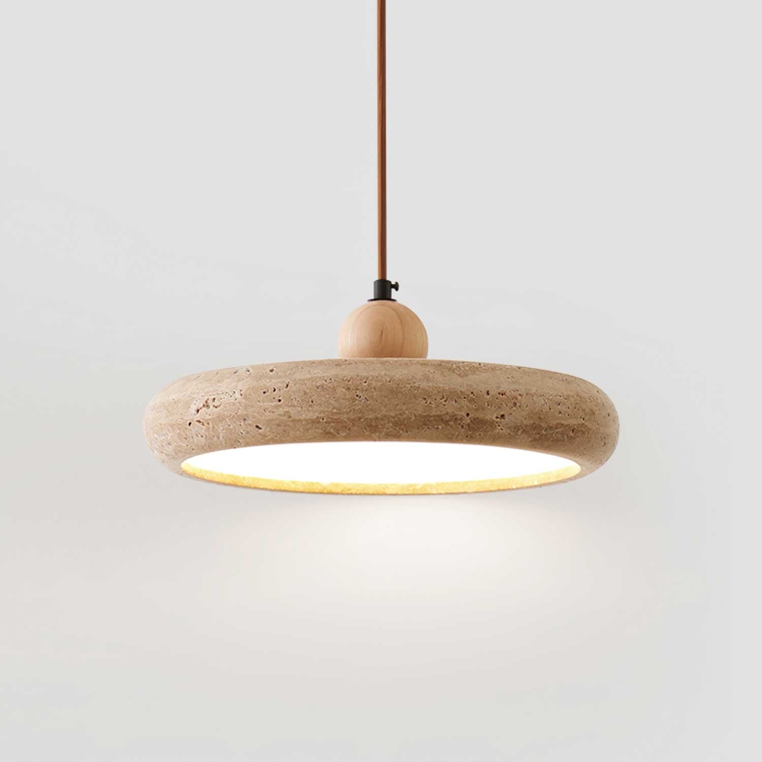 Sirae Minimalist Travertine Pendant Light-Neutral Decor