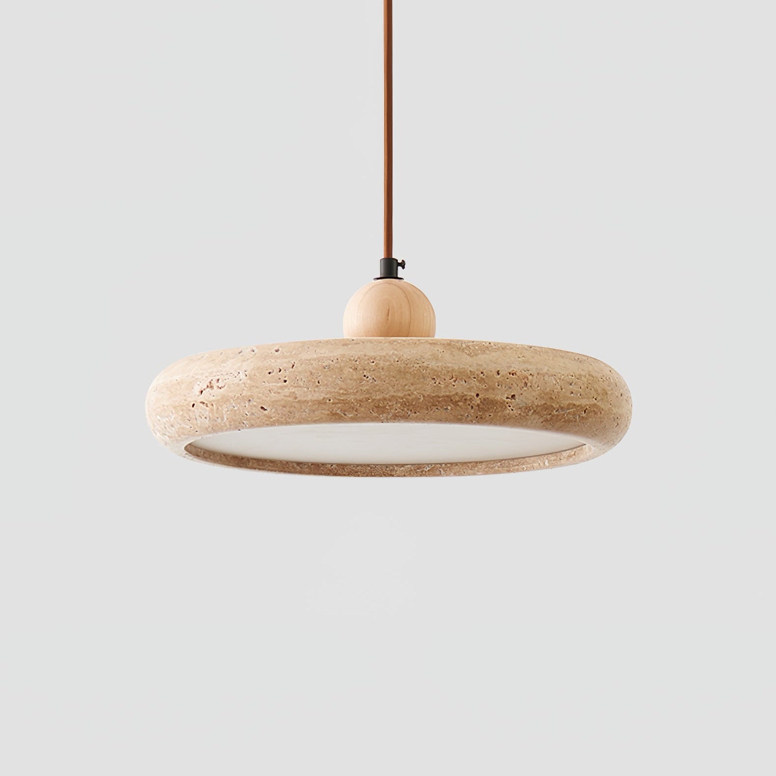 Esme Minimalist Travertine Pendant Light-Neutral Decor