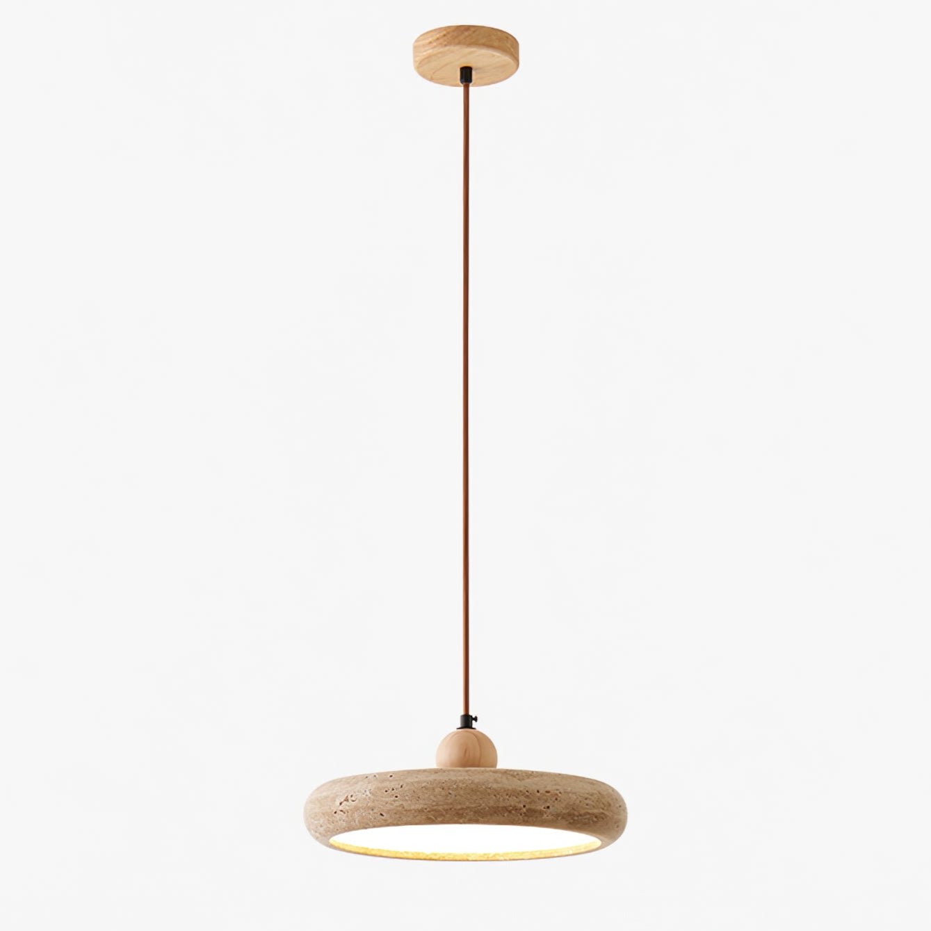 Esme Minimalist Travertine Pendant Light-Neutral Decor