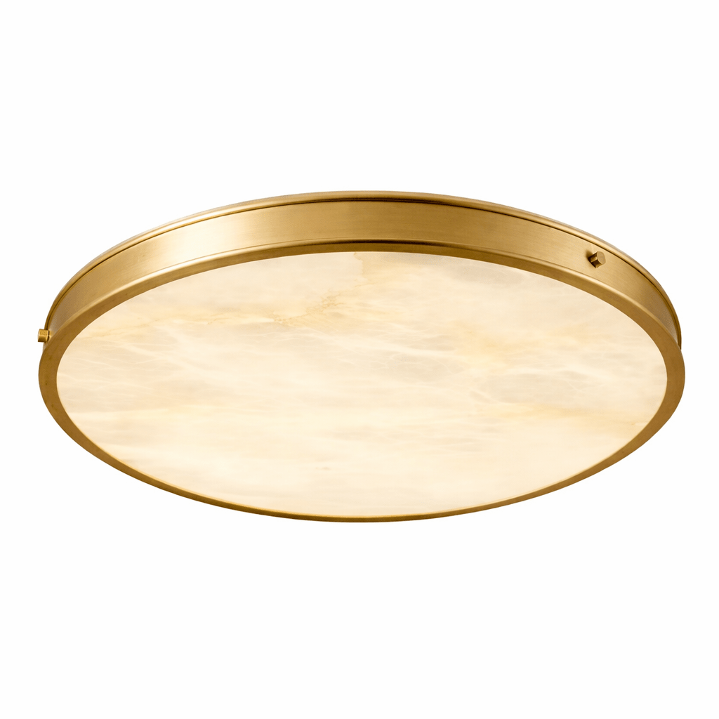 Aureon Alabaster Round Ceiling Lamp-Neutral Decor