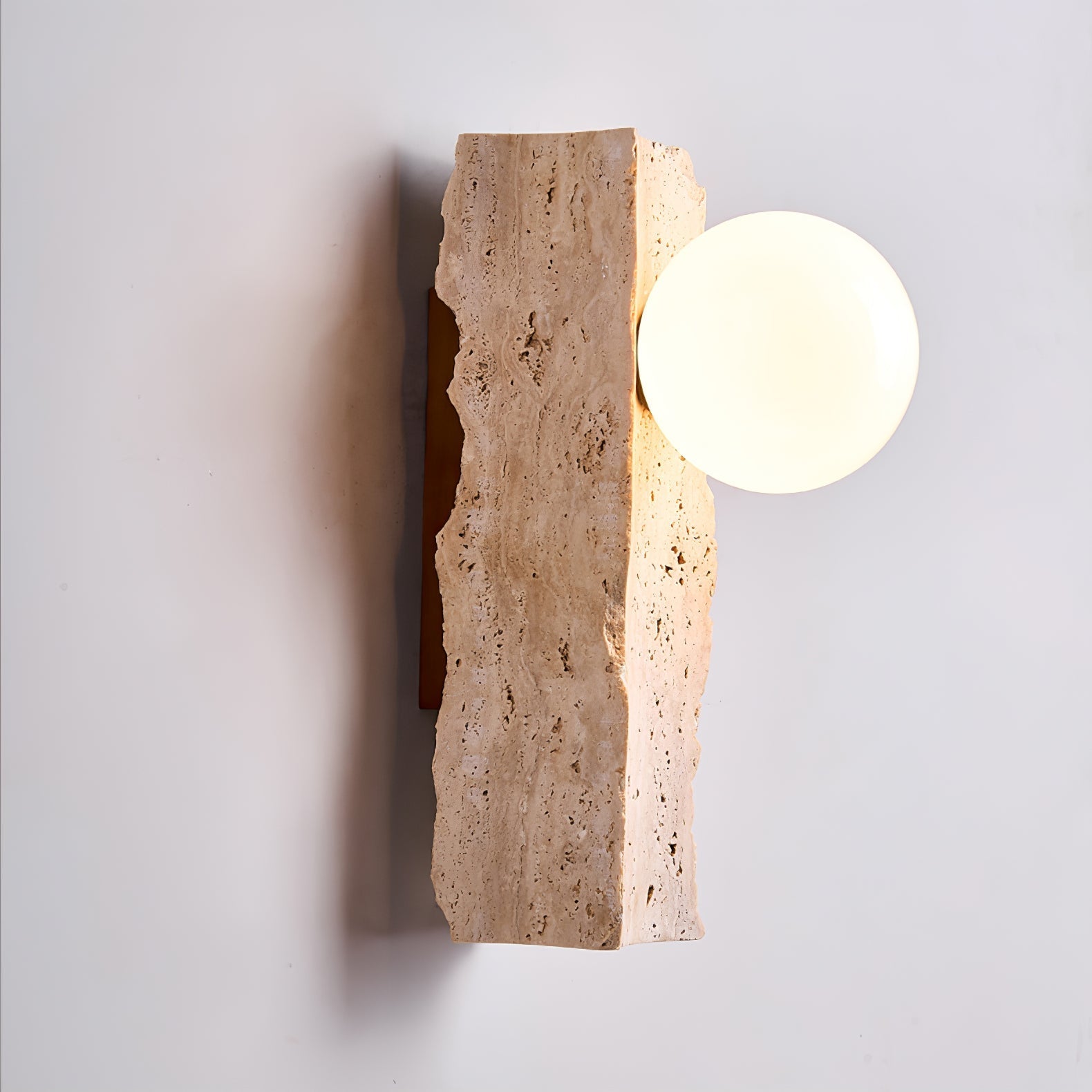 Elnoren Organic Travertine Wall Light-Neutral Decor