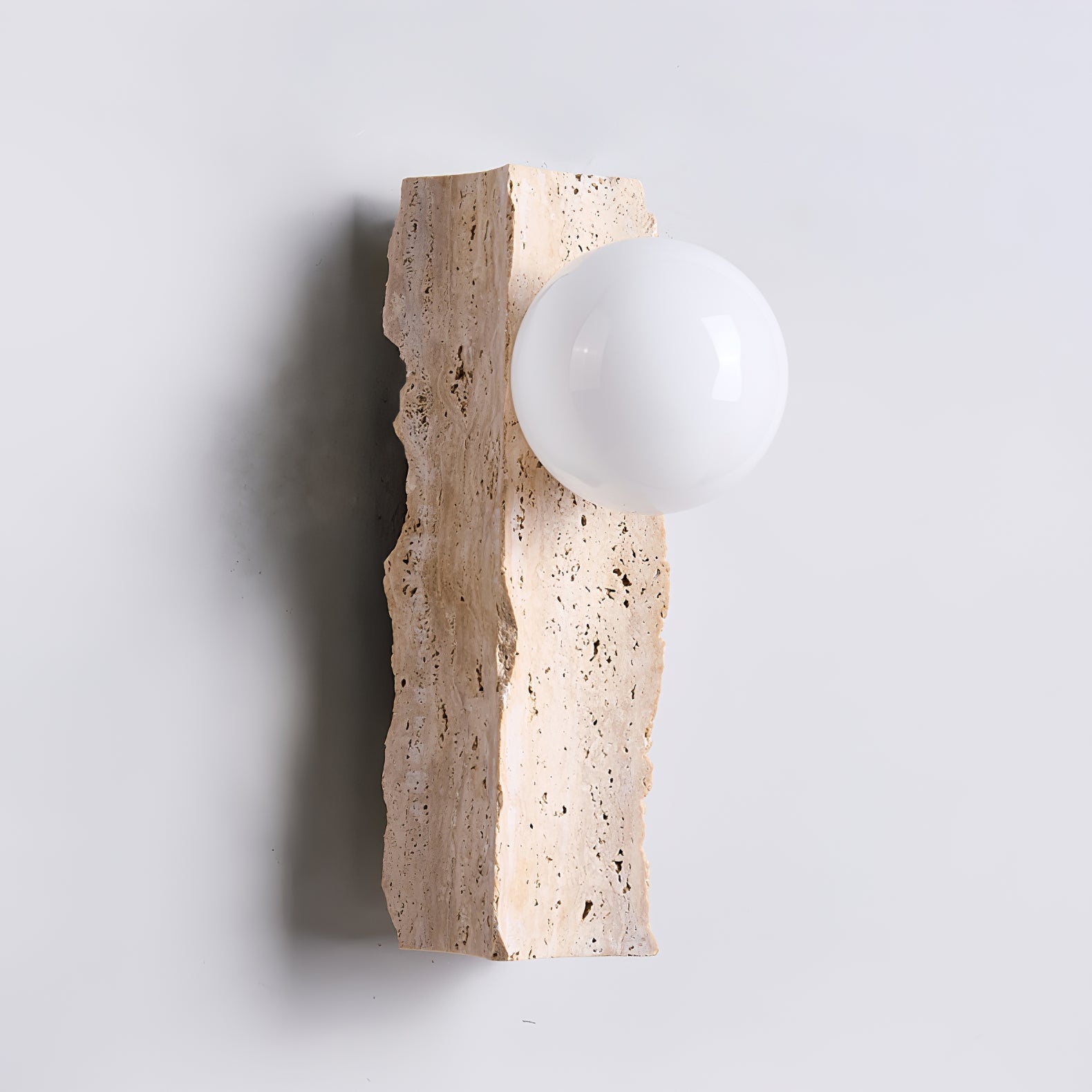 Elnoren Organic Travertine Wall Light-Neutral Decor