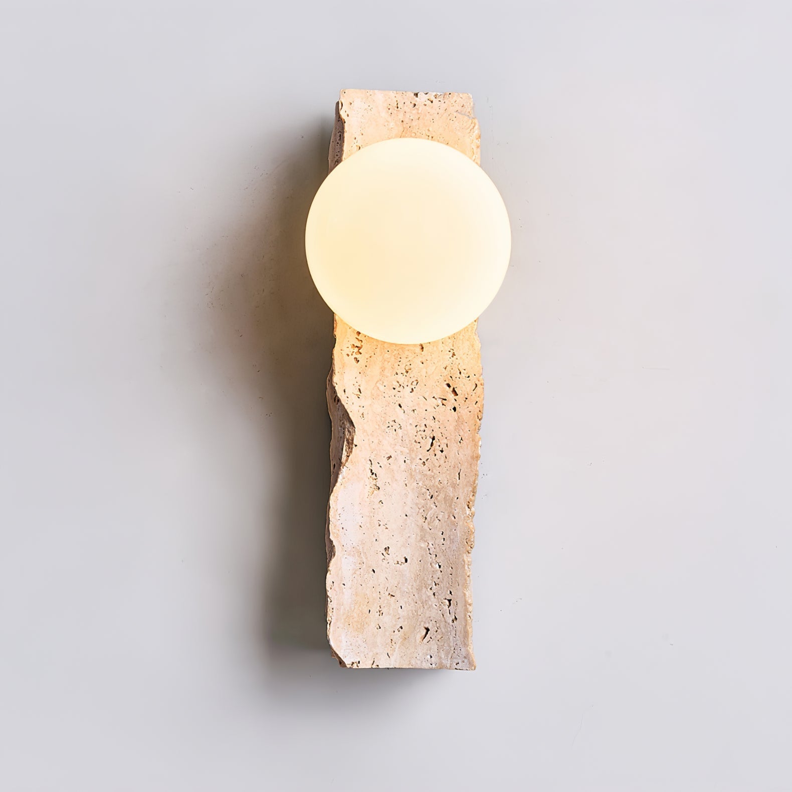 Elnoren Organic Travertine Wall Light-Neutral Decor