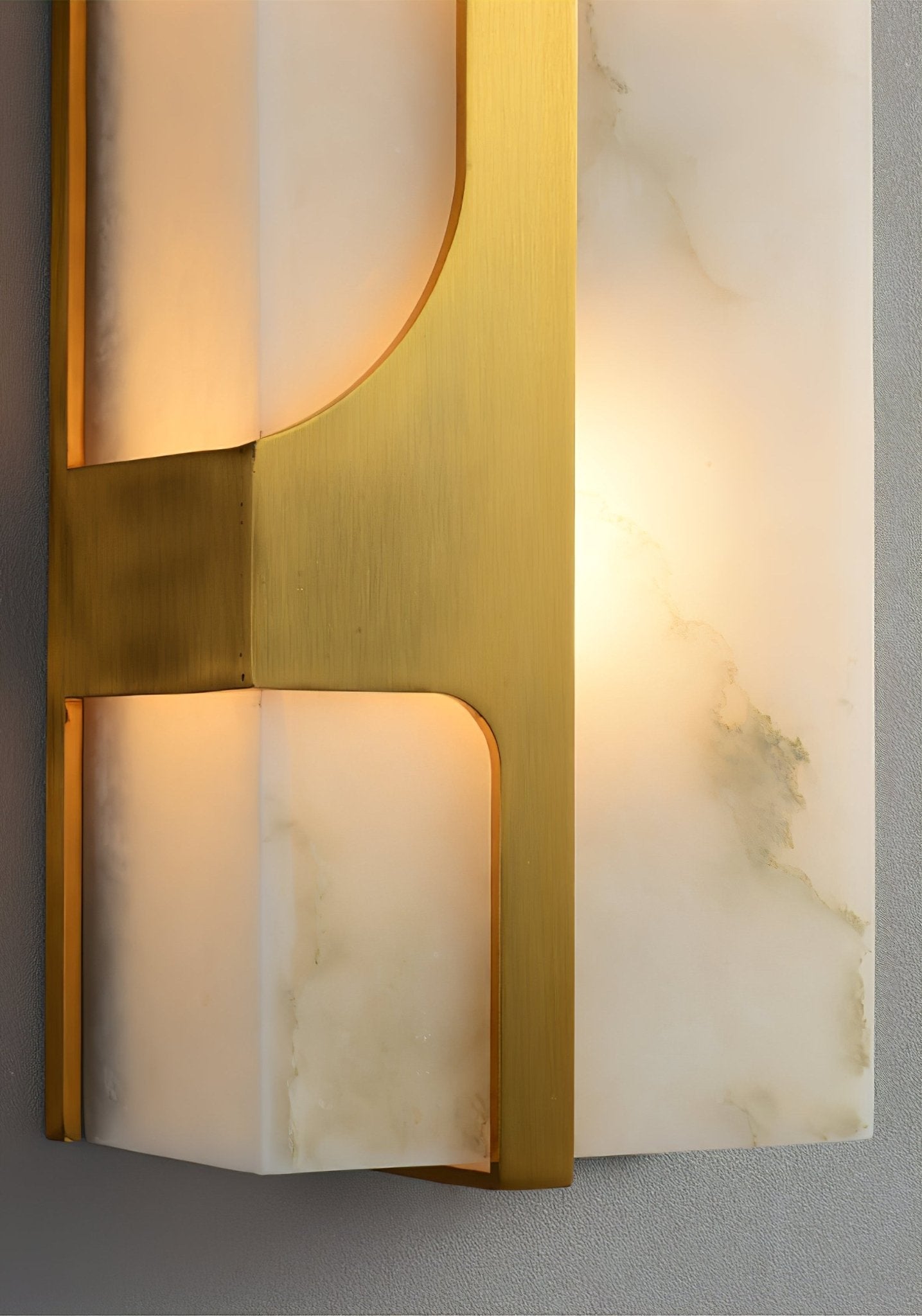 Ocarionis Geometric Alabaster Wall Light-Neutral Decor