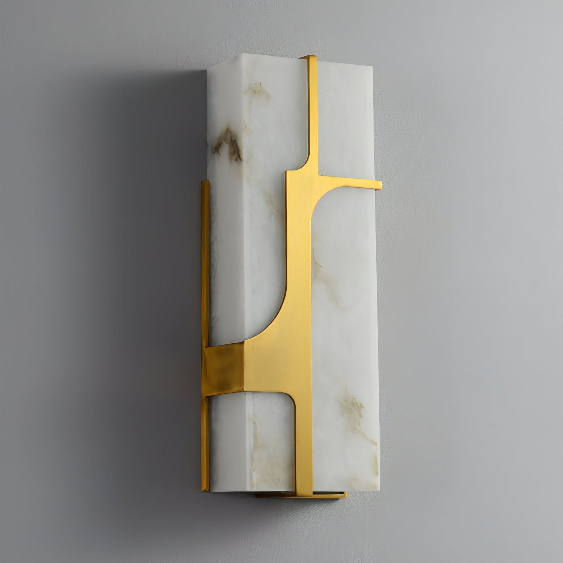Ocarionis Geometric Alabaster Wall Light-Neutral Decor