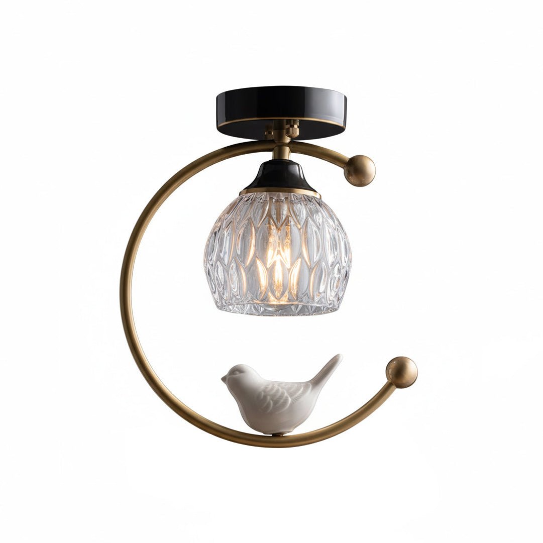 Otis Linearo Artistic Ceramic Bird Ceiling Light-Neutral Decor