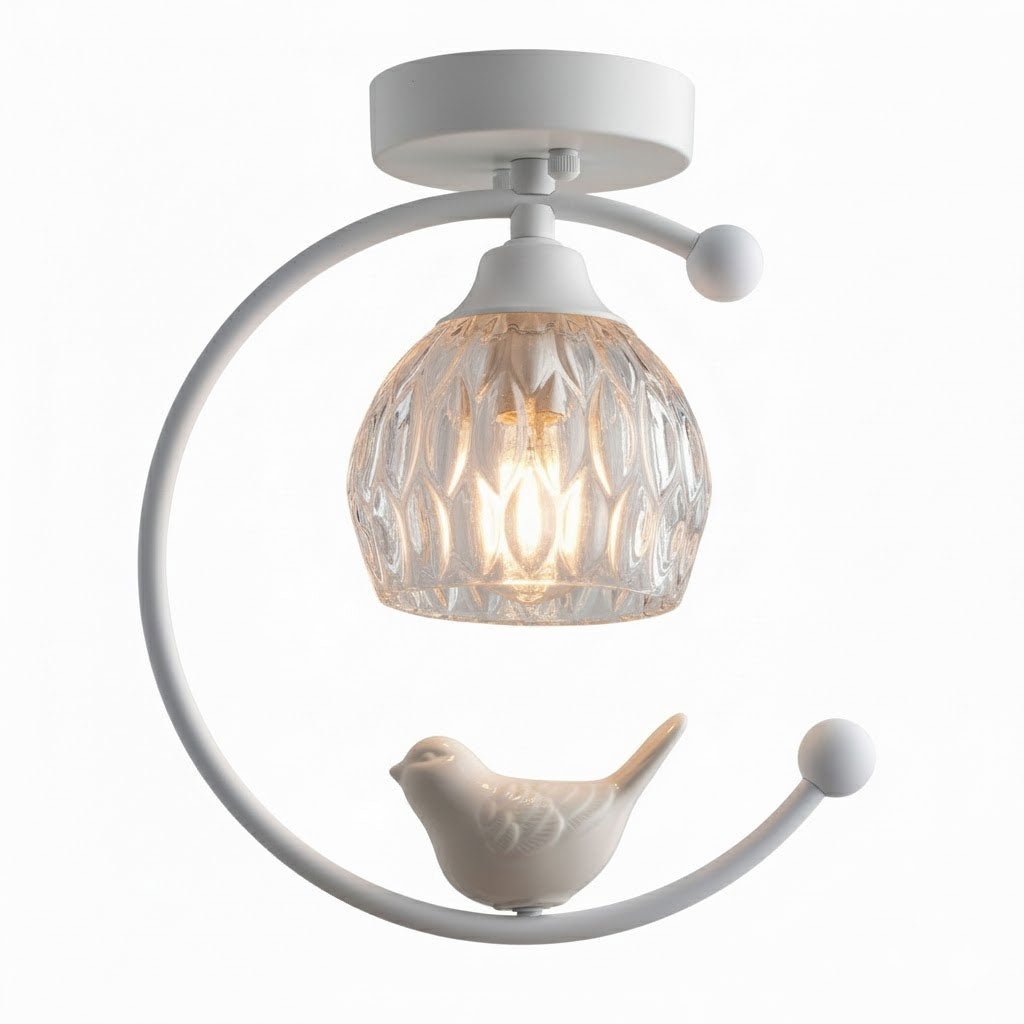 Otis Linearo Artistic Ceramic Bird Ceiling Light-Neutral Decor