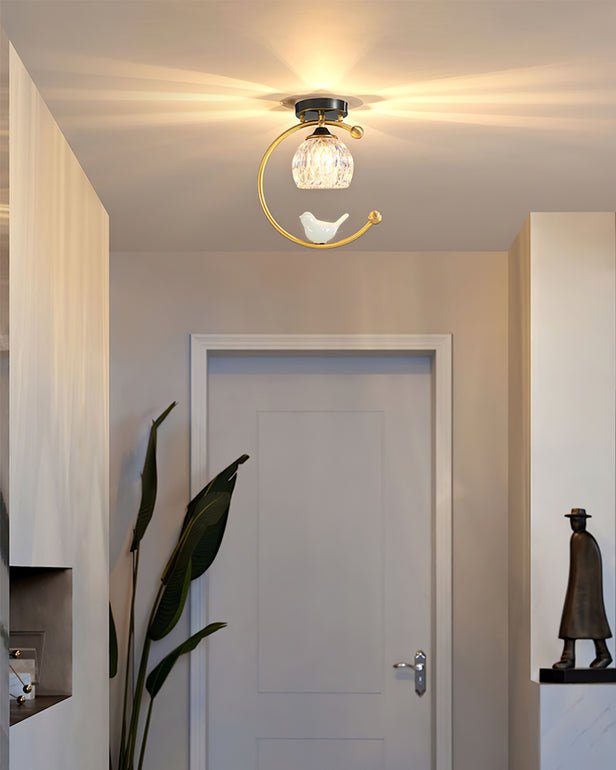 Otis Linearo Artistic Ceramic Bird Ceiling Light-Neutral Decor