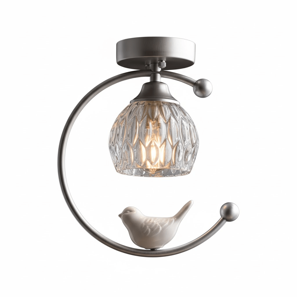 Otis Linearo Artistic Ceramic Bird Ceiling Light-Neutral Decor