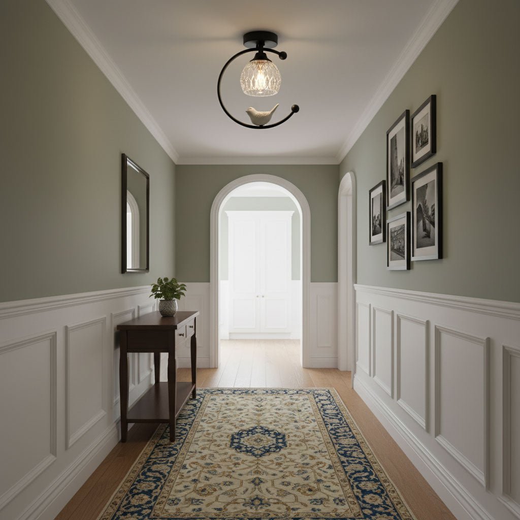 Otis Linearo Artistic Ceramic Bird Ceiling Light-Neutral Decor