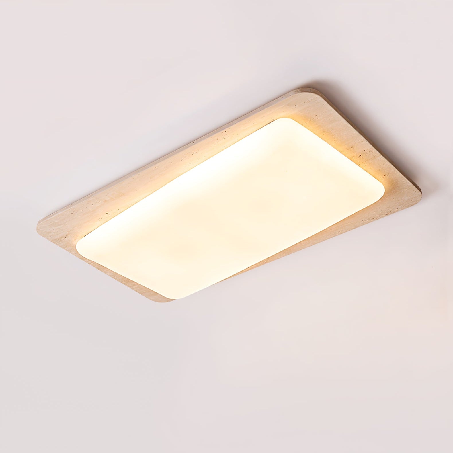 Iris Travertine Ceiling Light-Neutral Decor