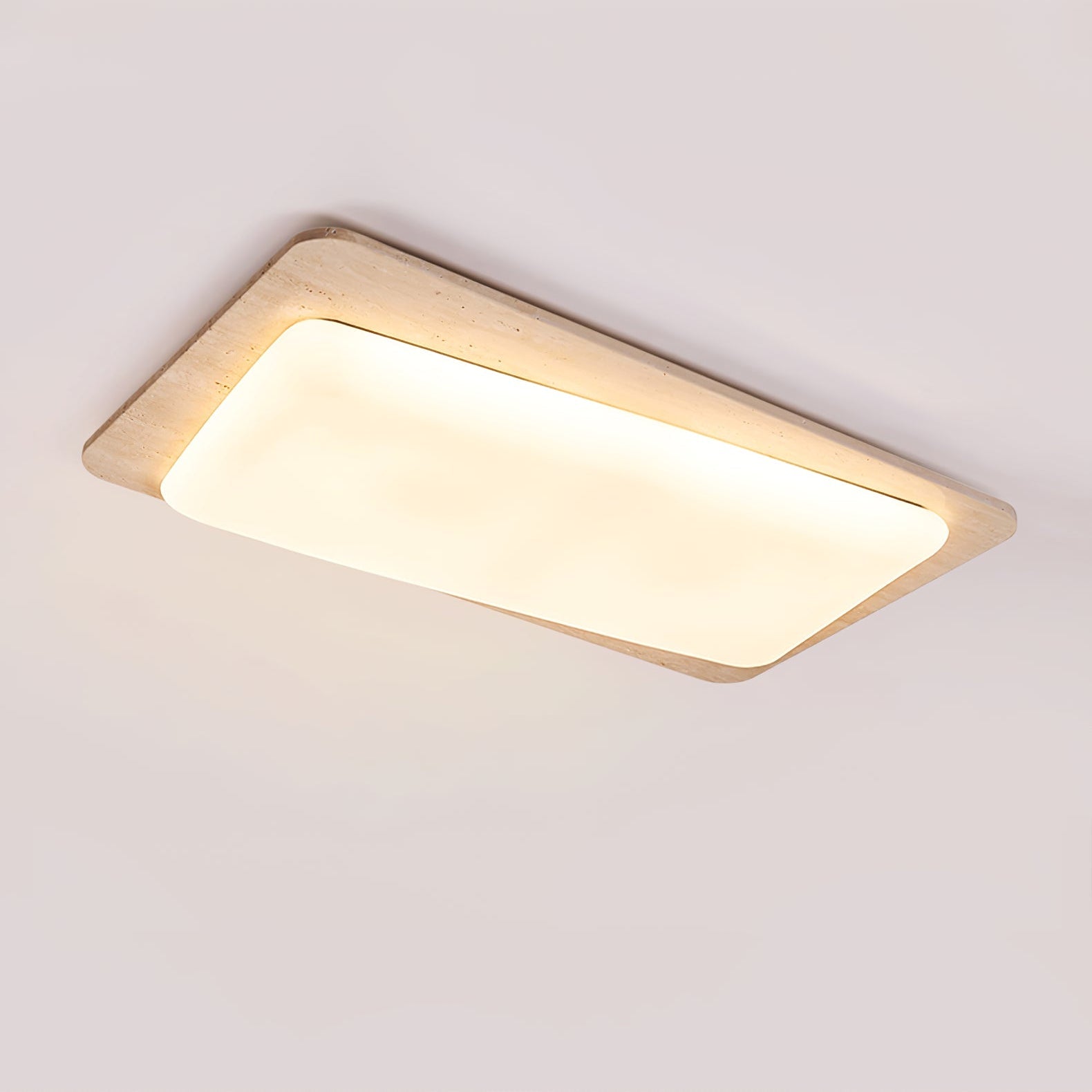 Iris Travertine Ceiling Light-Neutral Decor