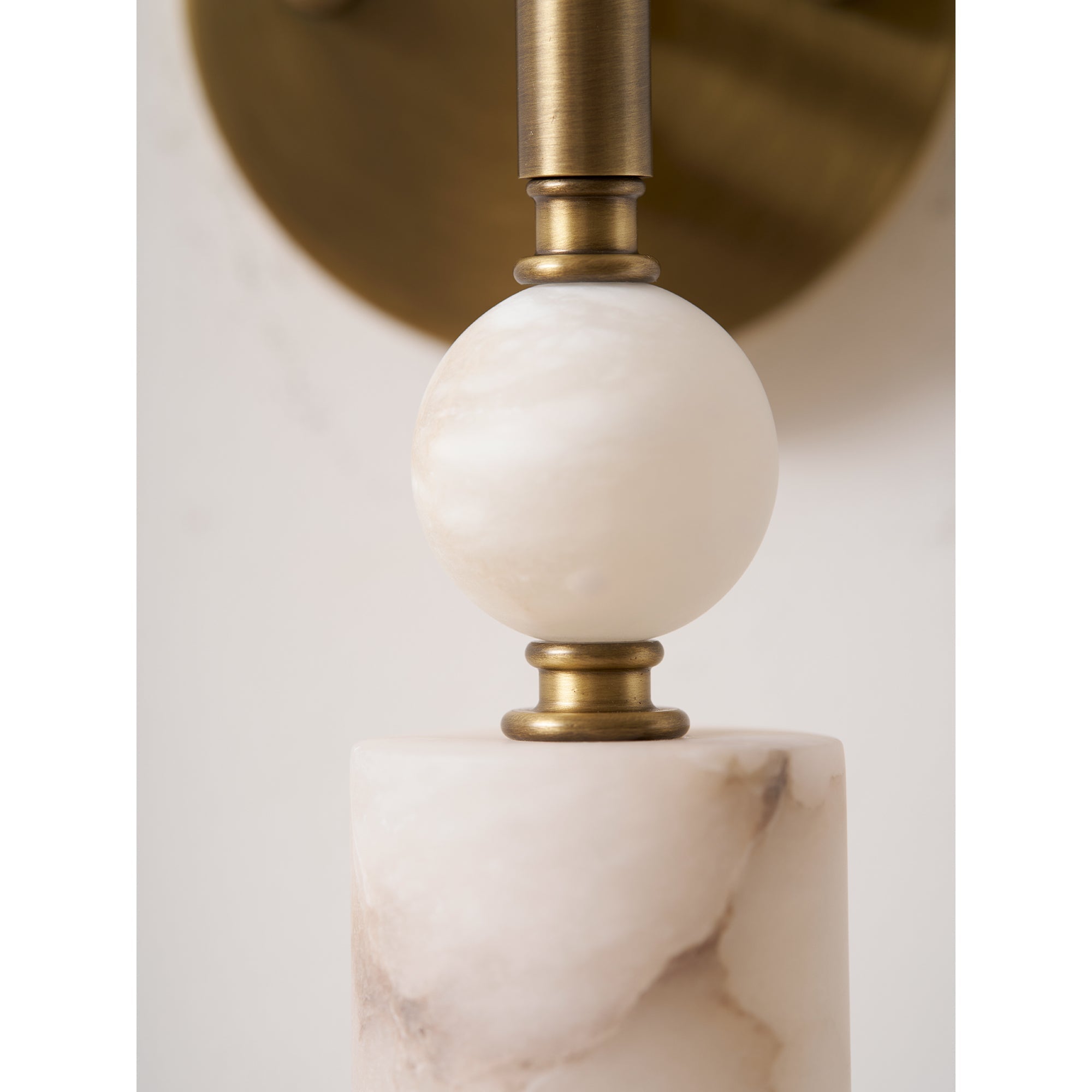 Another angle of the Kingston Marble Wall Lamp, showcasing its handcrafted details.