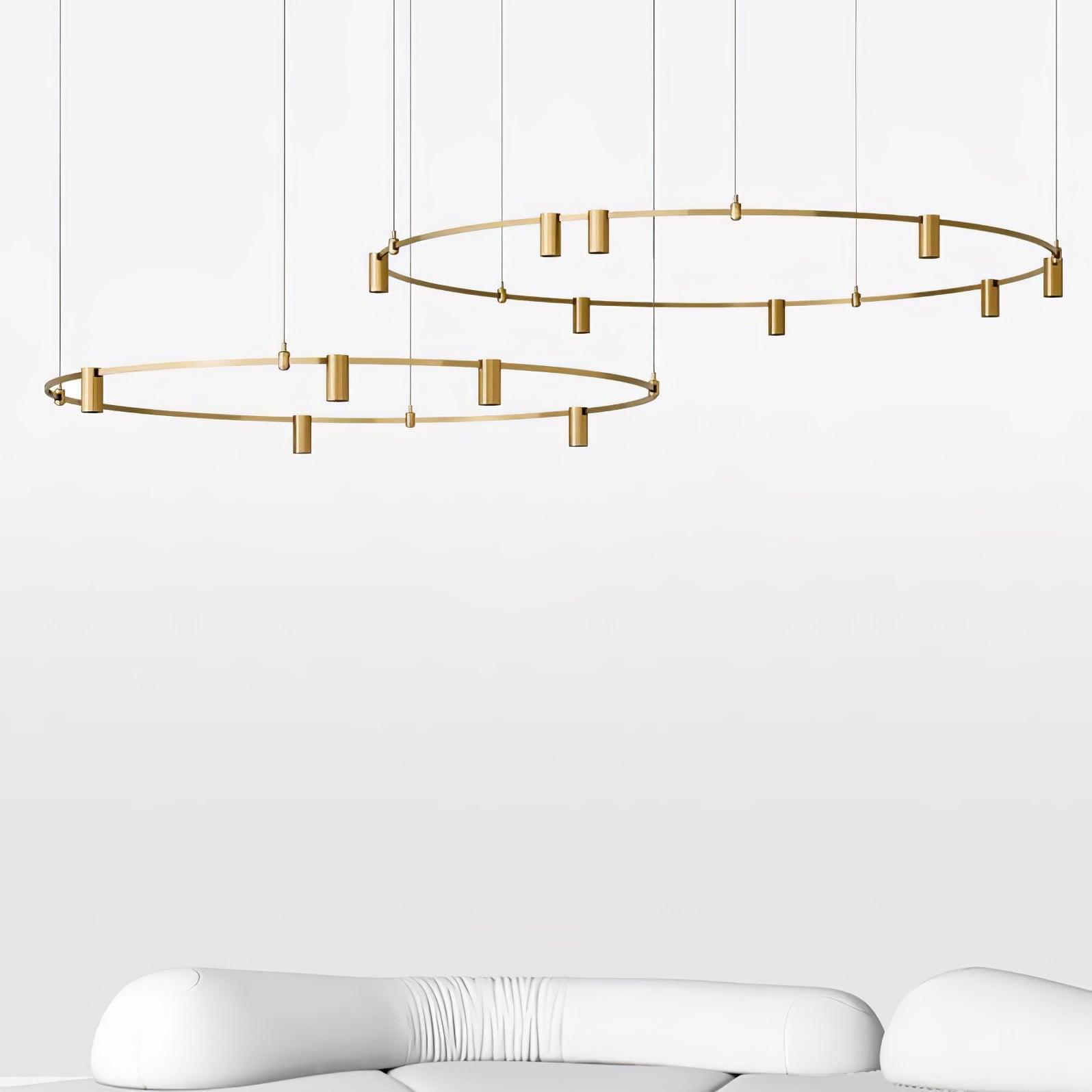 Ivrinir Ringed Brass Pendant Lamp-Neutral Decor
