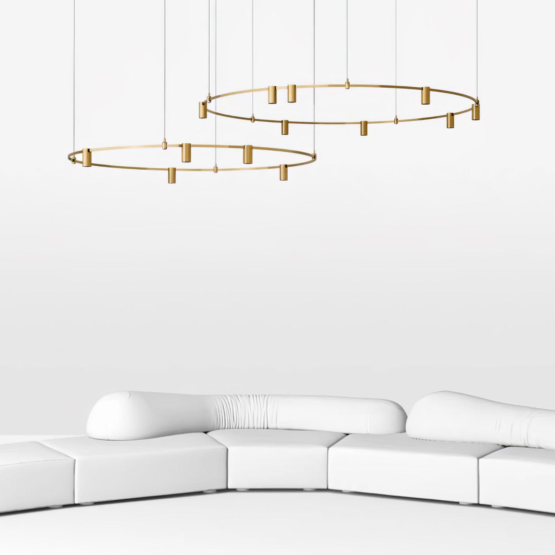 Ivrinir Ringed Brass Pendant Lamp-Neutral Decor