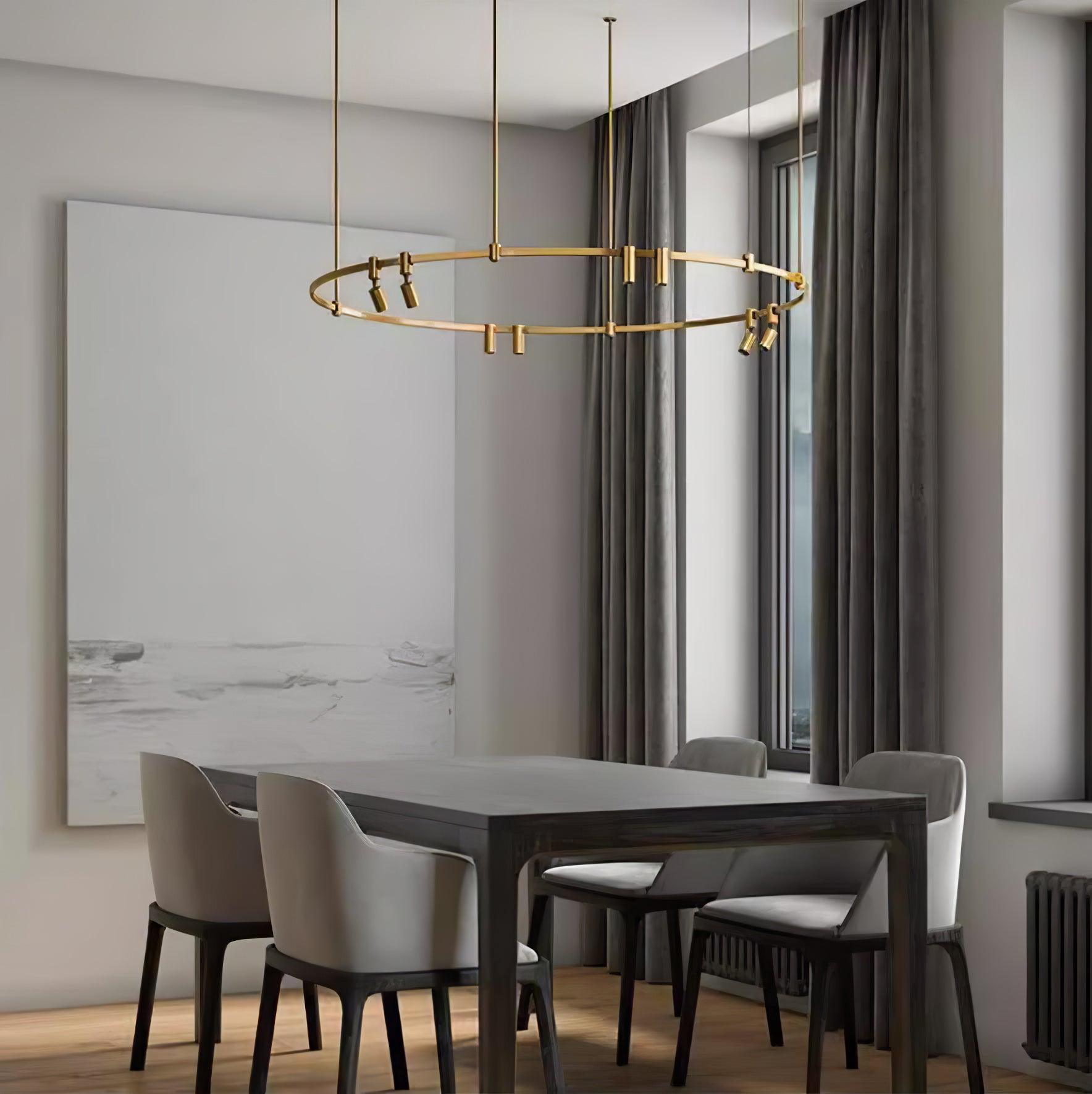 Ivrinir Ringed Brass Pendant Lamp-Neutral Decor