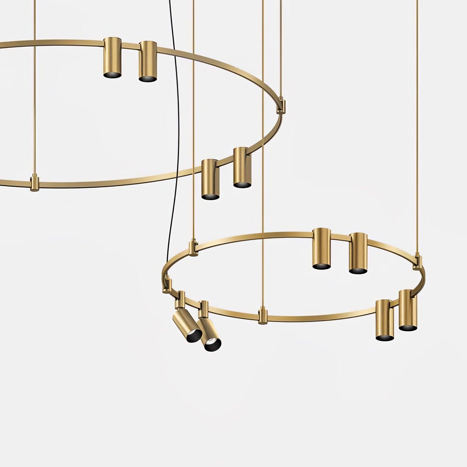 Ivrinir Ringed Brass Pendant Lamp-Neutral Decor