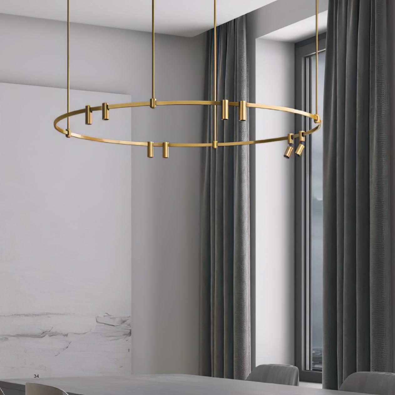 Ivrinir Ringed Brass Pendant Lamp-Neutral Decor