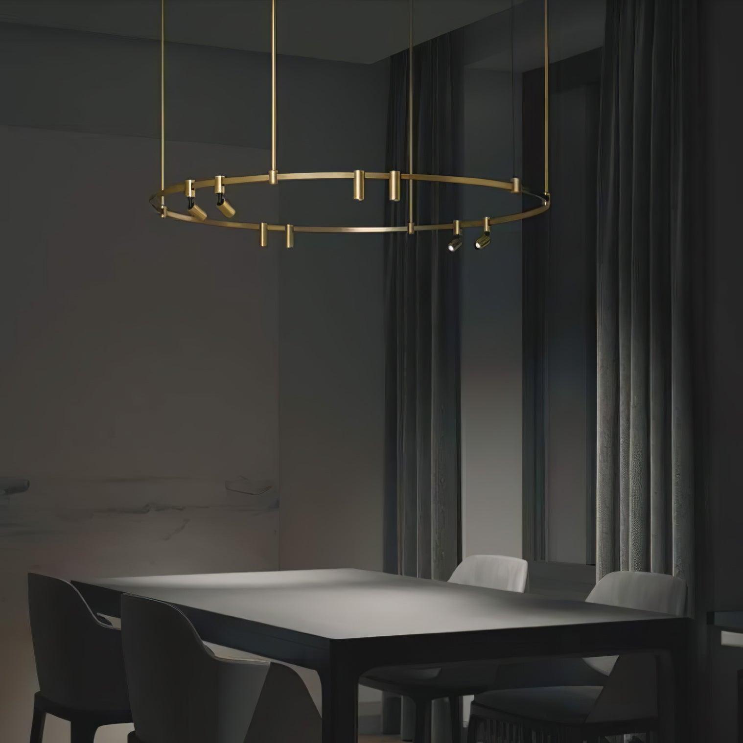 Ivrinir Ringed Brass Pendant Lamp-Neutral Decor