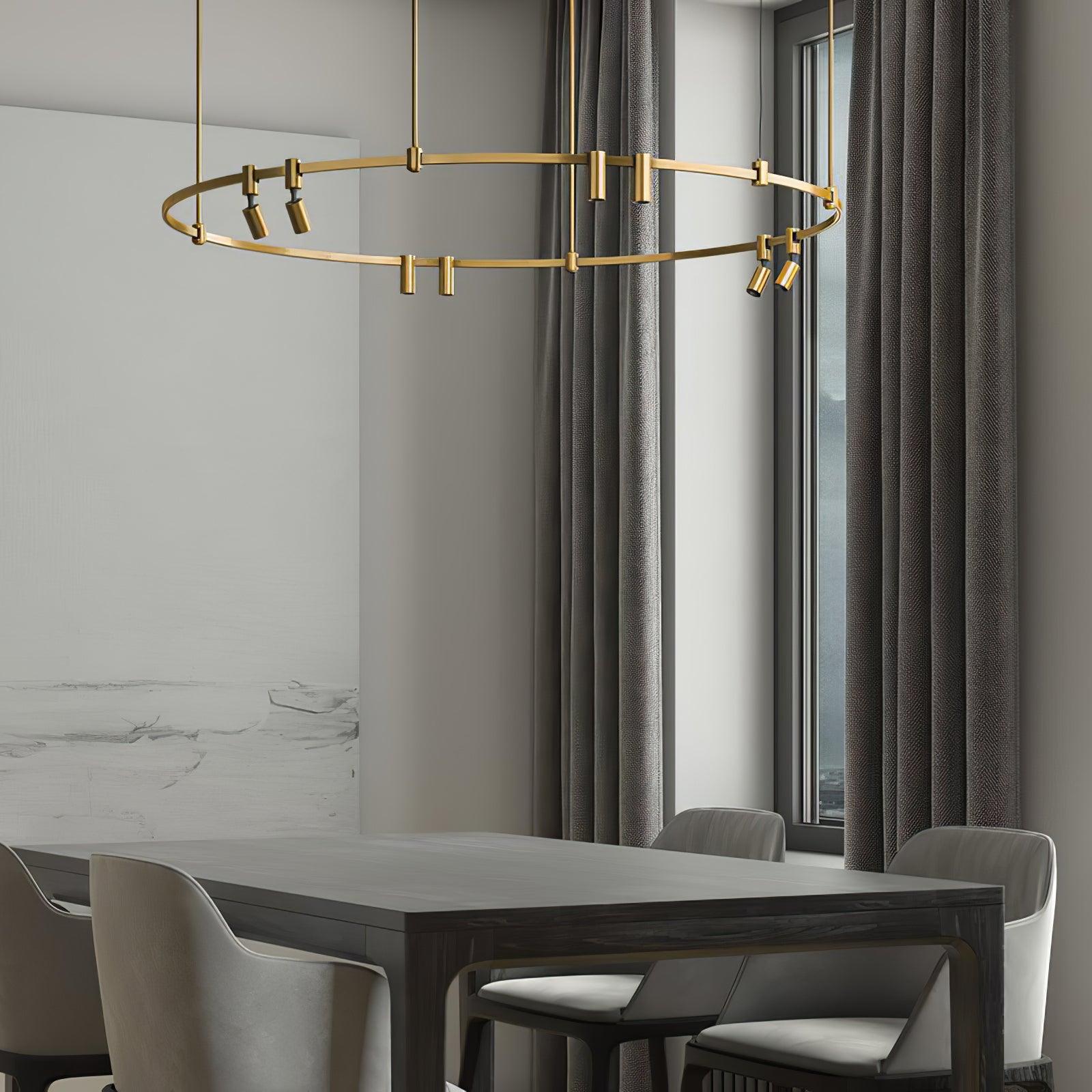 Ivrinir Ringed Brass Pendant Lamp-Neutral Decor