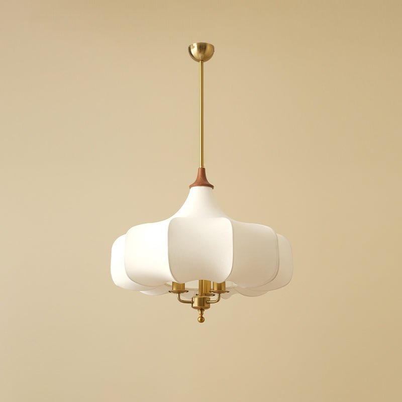 Jorath Fabric & Wood Pendant Light-Neutral Decor