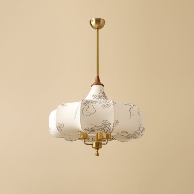 Jorath Fabric & Wood Pendant Light-Neutral Decor