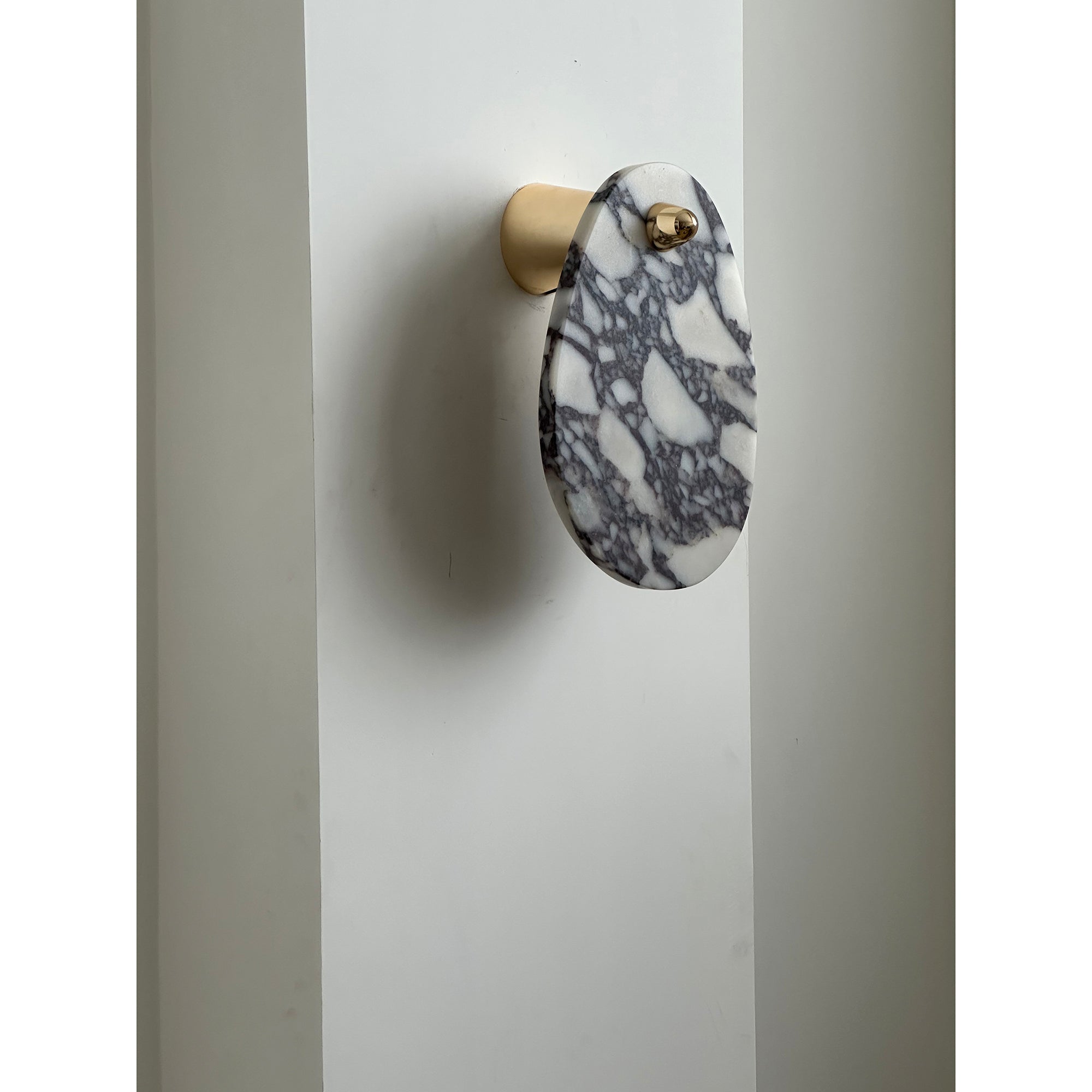 Norduvys Modern Luxurious  Metal Marble Wall Lamp