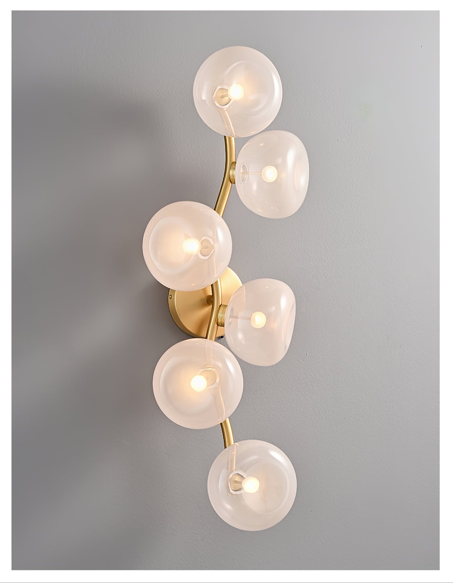 Salem Wall Lamp Vine Nordic Art Glass Metal-Neutral Decor