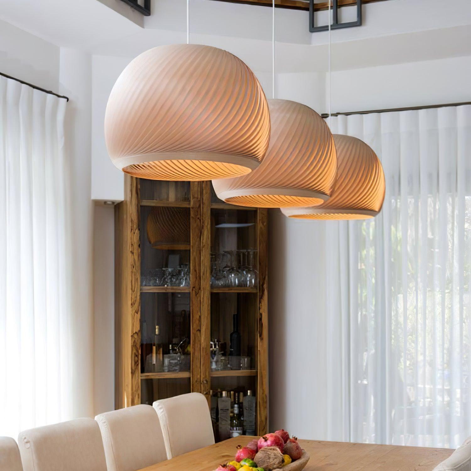 Biltes Vintage Wood Pendant Lamp-Neutral Decor