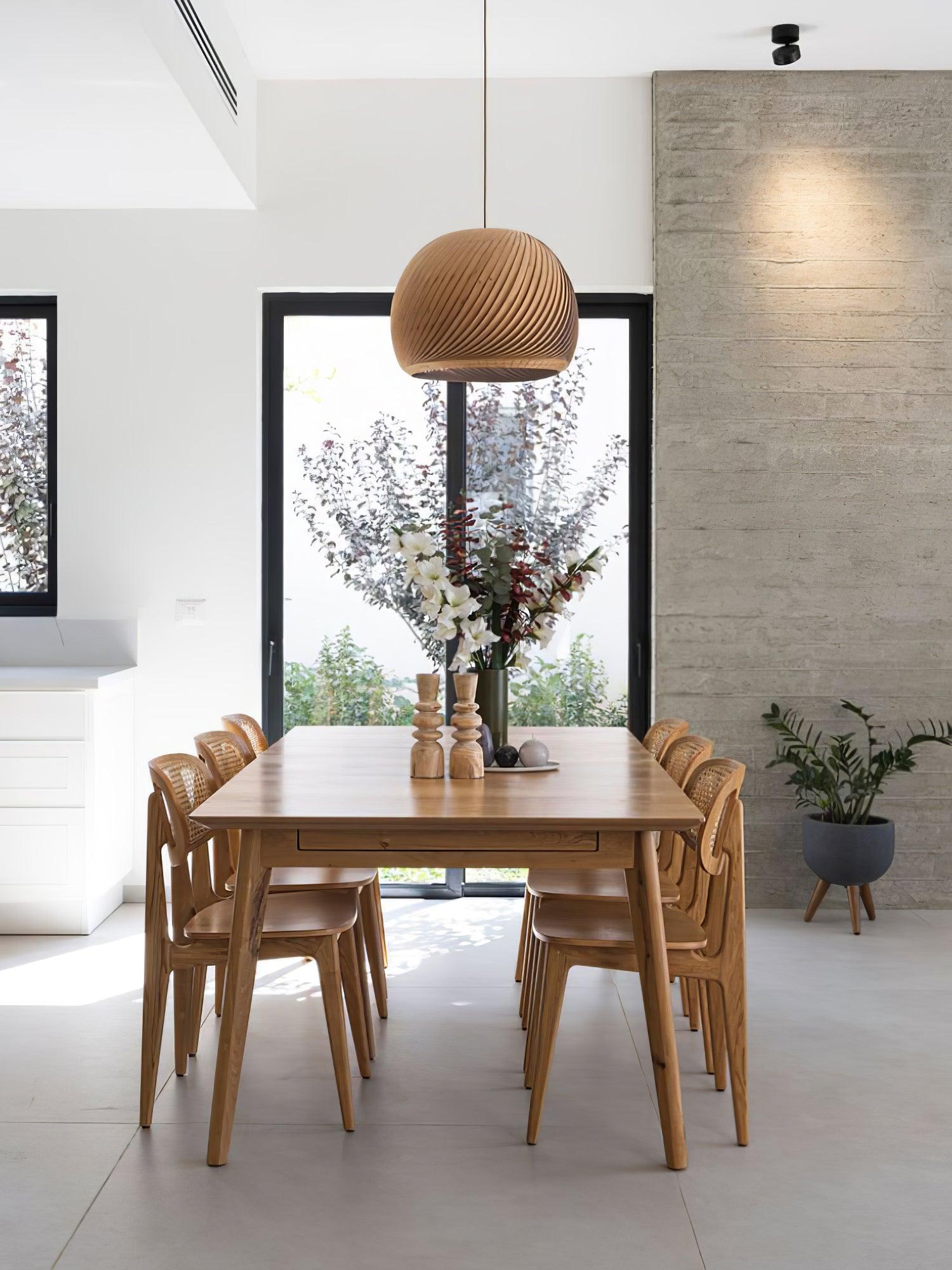 Biltes Vintage Wood Pendant Lamp-Neutral Decor