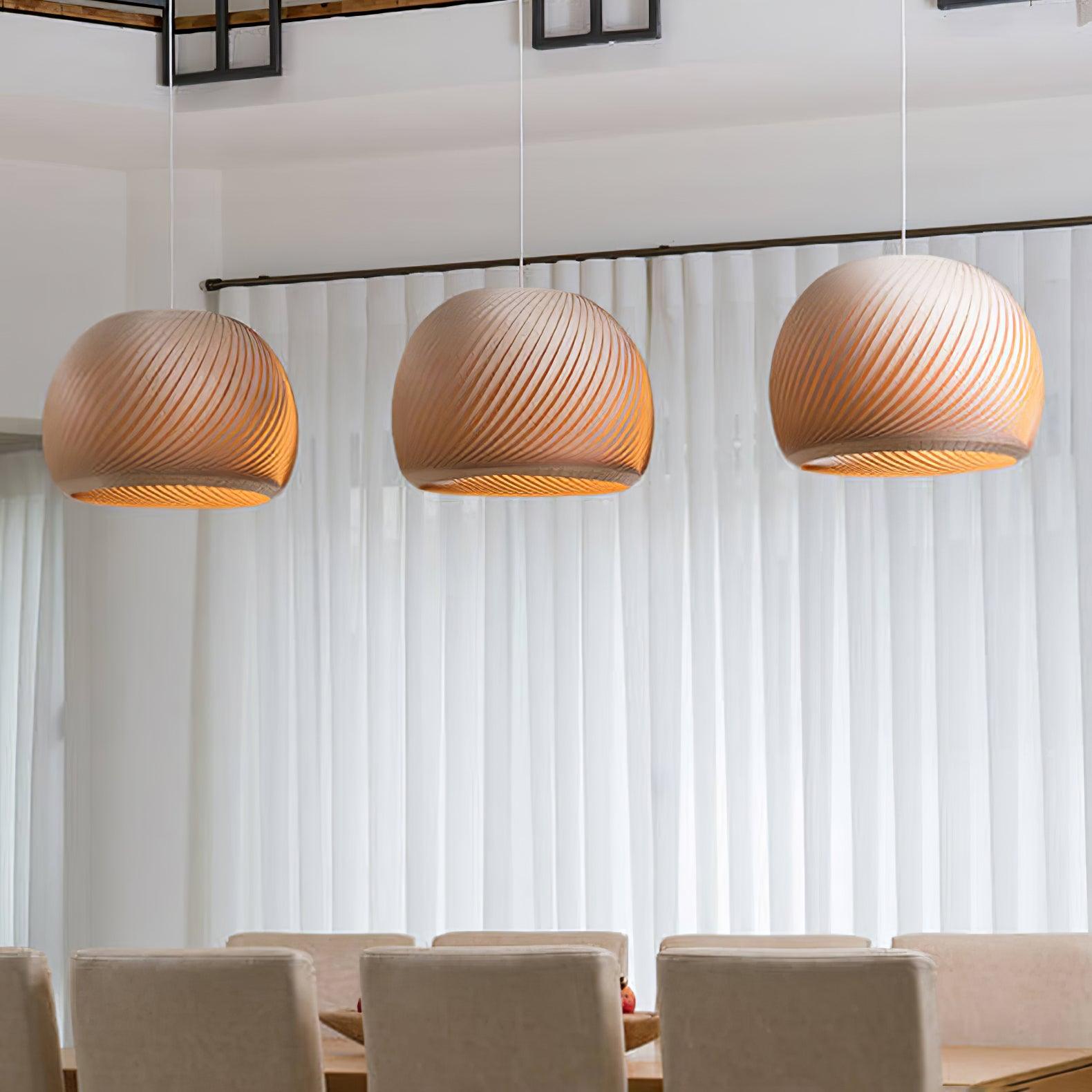 Biltes Vintage Wood Pendant Lamp-Neutral Decor