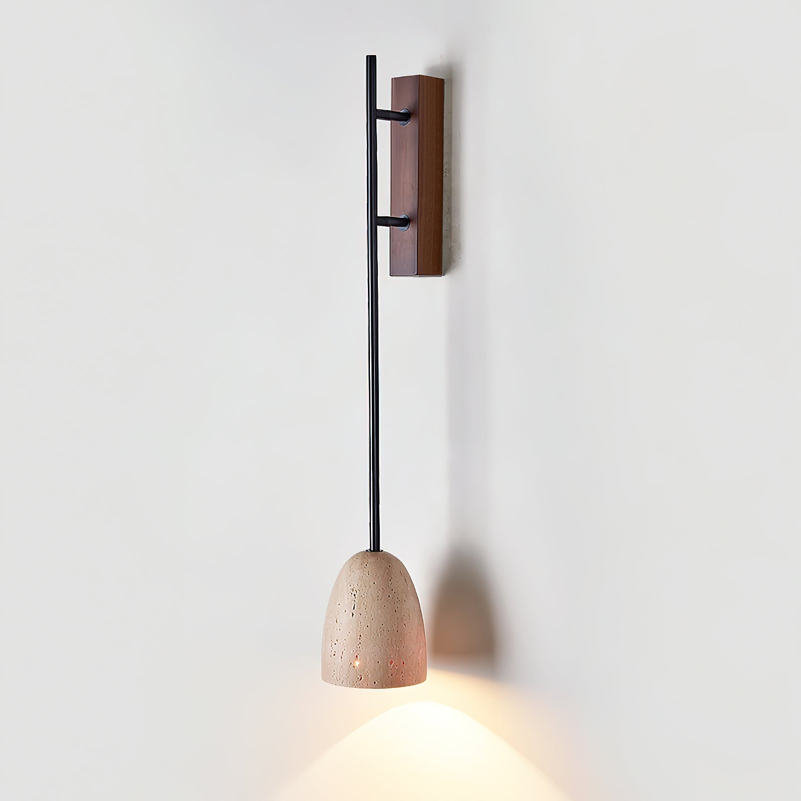 Kvennuvyo Modern Minimalist Walnut Metal Wood Wall Lamp