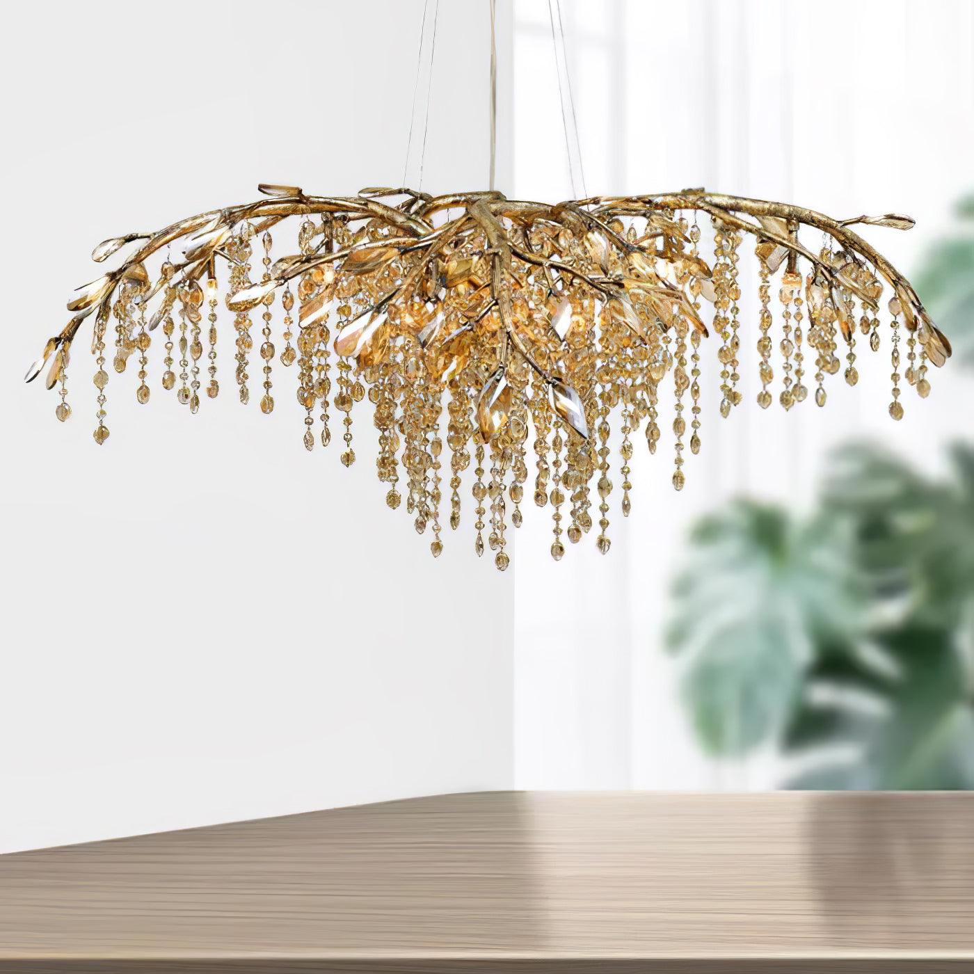 Aris Postmodern Luxury Twilight Crystal Chandelier-Neutral Decor