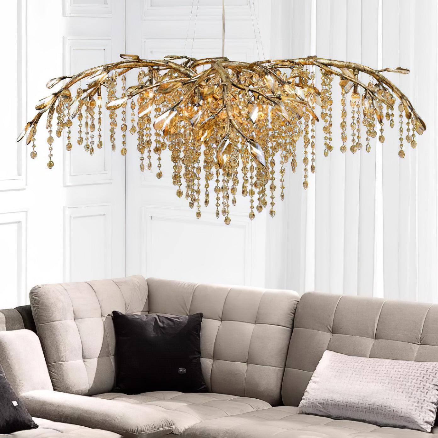Aris Postmodern Luxury Twilight Crystal Chandelier-Neutral Decor