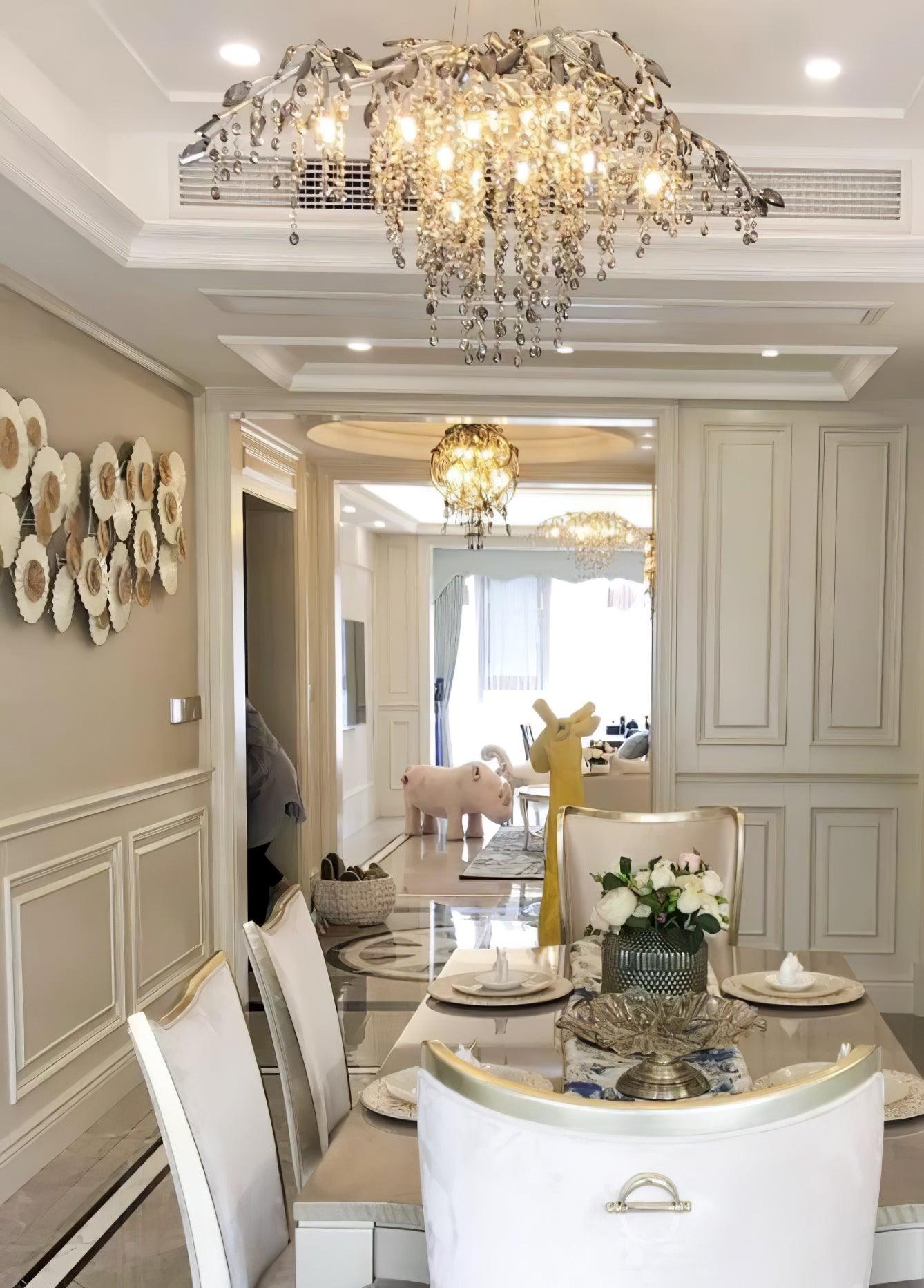 Aris Postmodern Luxury Twilight Crystal Chandelier-Neutral Decor