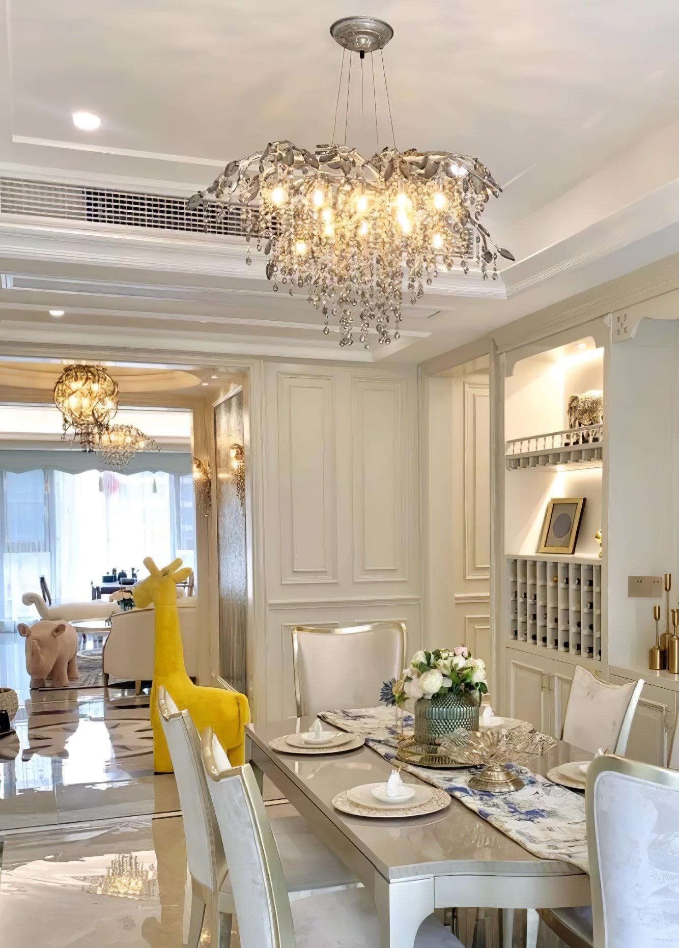 Aris Postmodern Luxury Twilight Crystal Chandelier-Neutral Decor