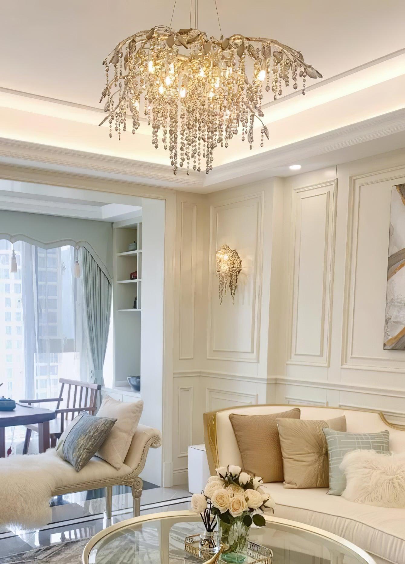 Aris Postmodern Luxury Twilight Crystal Chandelier-Neutral Decor