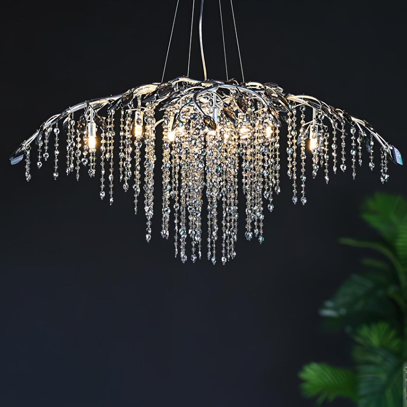 Aris Postmodern Luxury Twilight Crystal Chandelier-Neutral Decor
