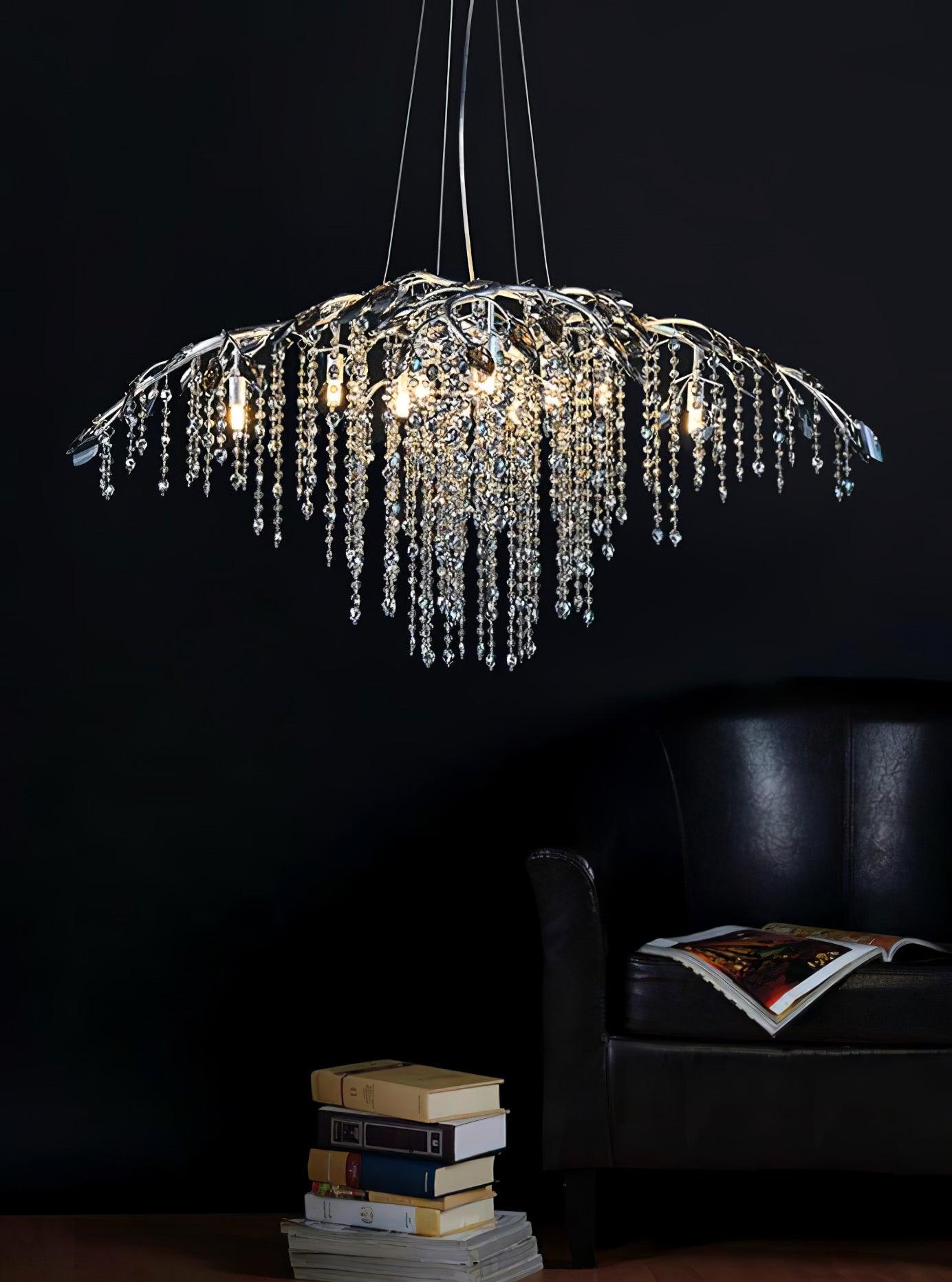 Aris Postmodern Luxury Twilight Crystal Chandelier-Neutral Decor