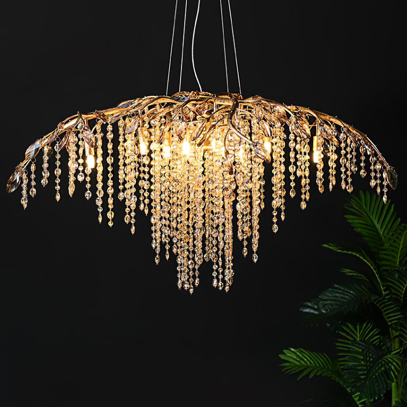 Aris Postmodern Luxury Twilight Crystal Chandelier-Neutral Decor