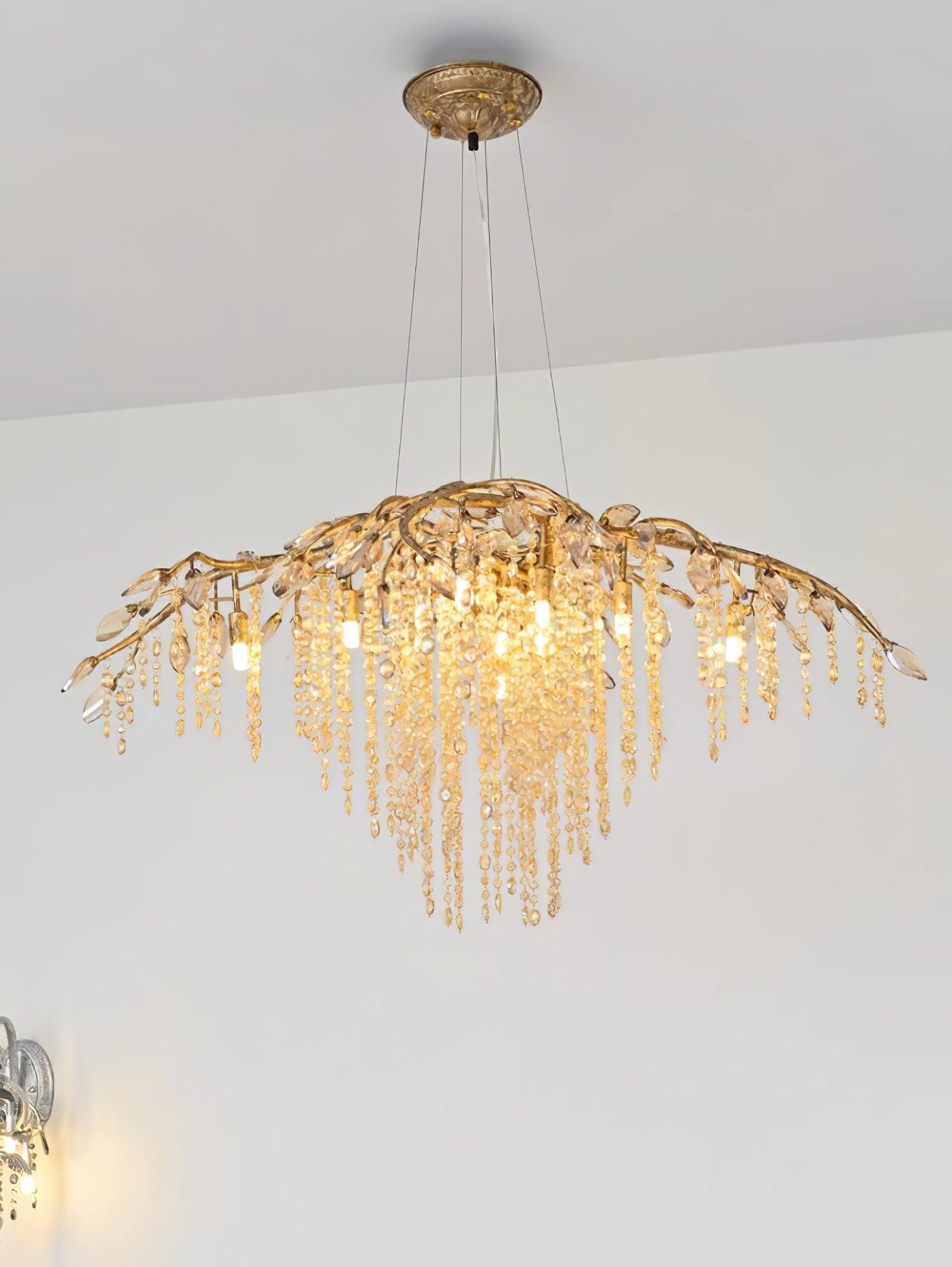Aris Postmodern Luxury Twilight Crystal Chandelier-Neutral Decor