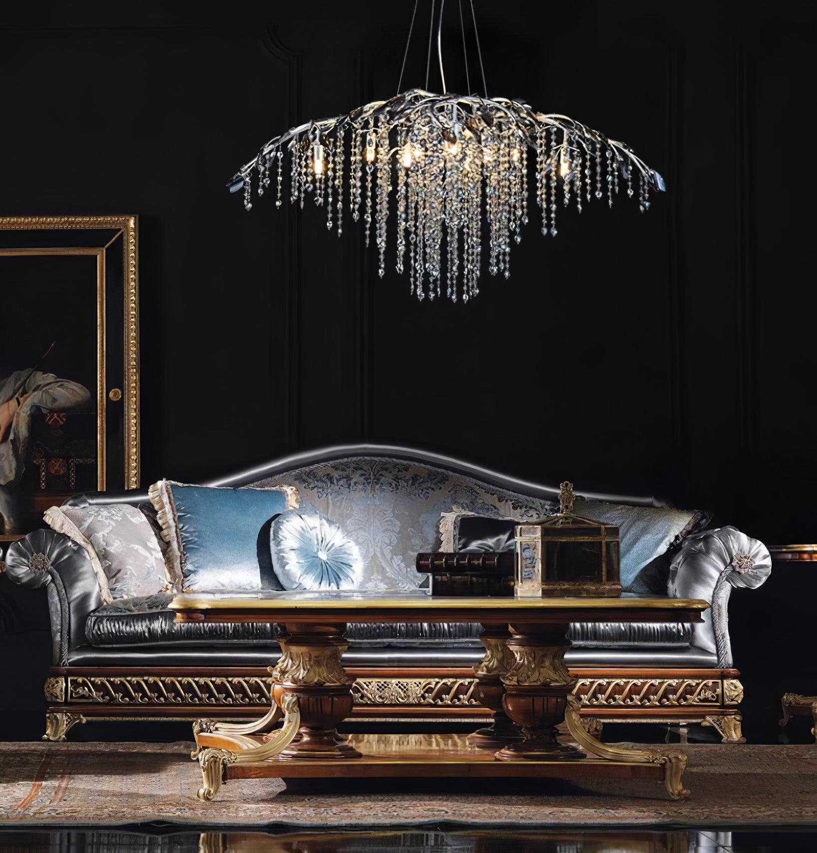 Aris Postmodern Luxury Twilight Crystal Chandelier-Neutral Decor
