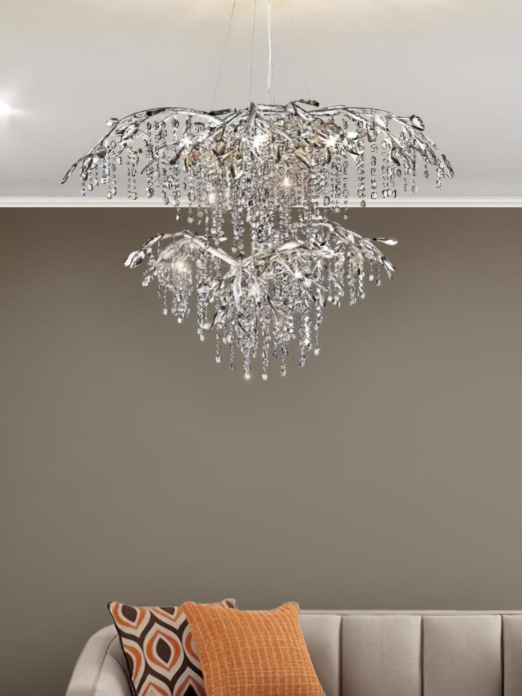 Aris Postmodern Luxury Twilight Crystal Chandelier-Neutral Decor