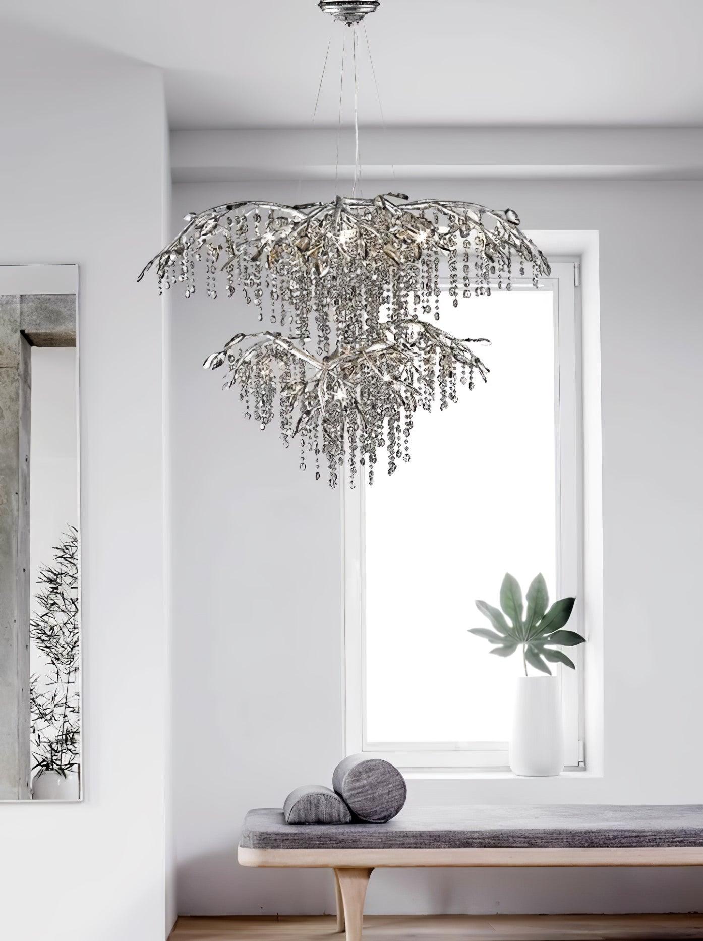 Aris Postmodern Luxury Twilight Crystal Chandelier-Neutral Decor