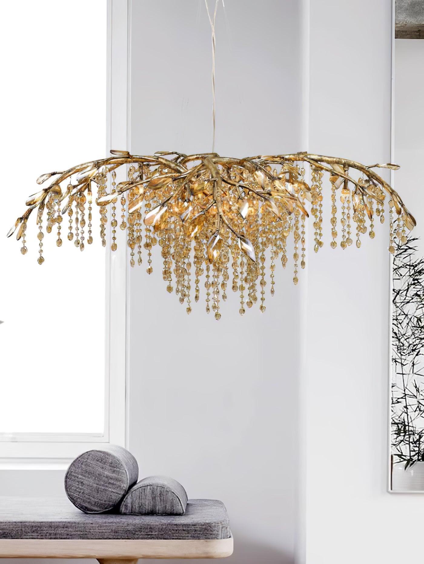 Aris Postmodern Luxury Twilight Crystal Chandelier-Neutral Decor