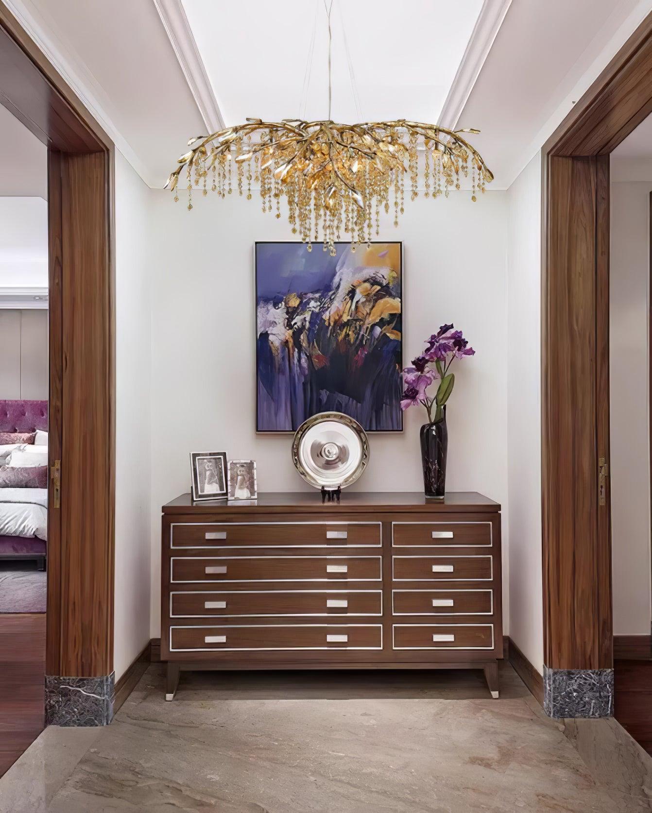 Aris Postmodern Luxury Twilight Crystal Chandelier-Neutral Decor