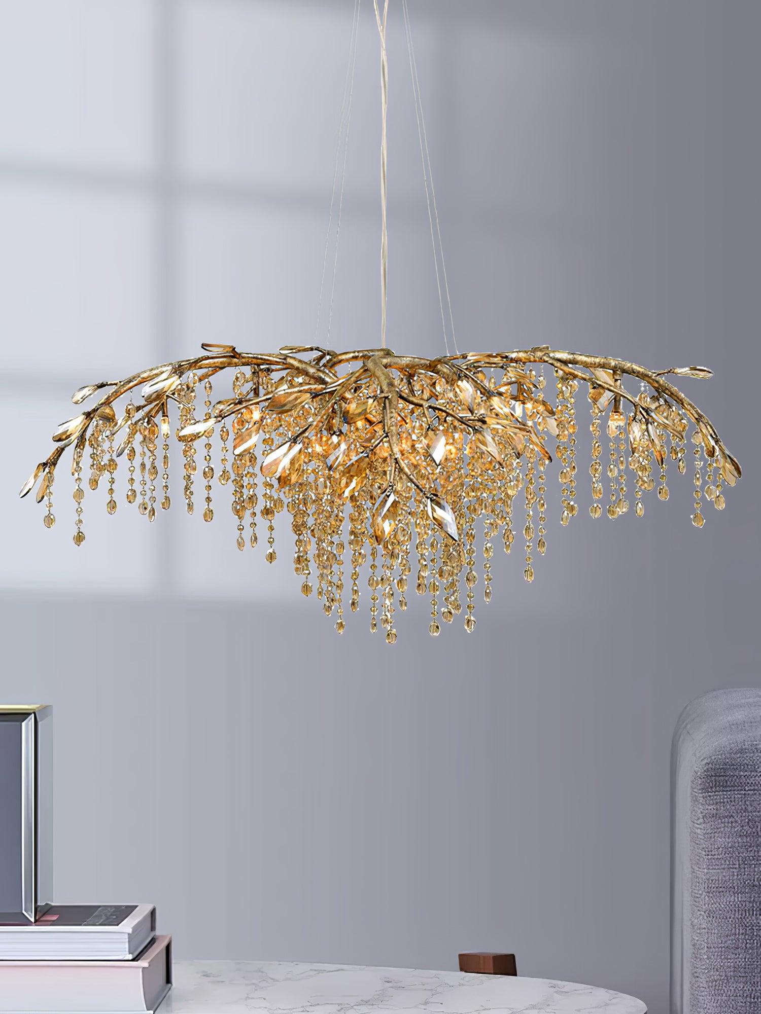 Aris Postmodern Luxury Twilight Crystal Chandelier-Neutral Decor