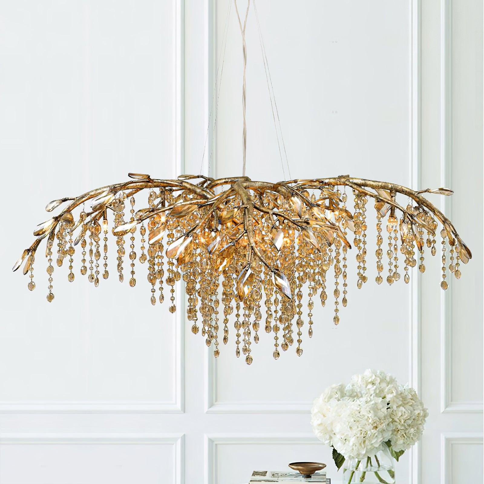 Aris Postmodern Luxury Twilight Crystal Chandelier-Neutral Decor